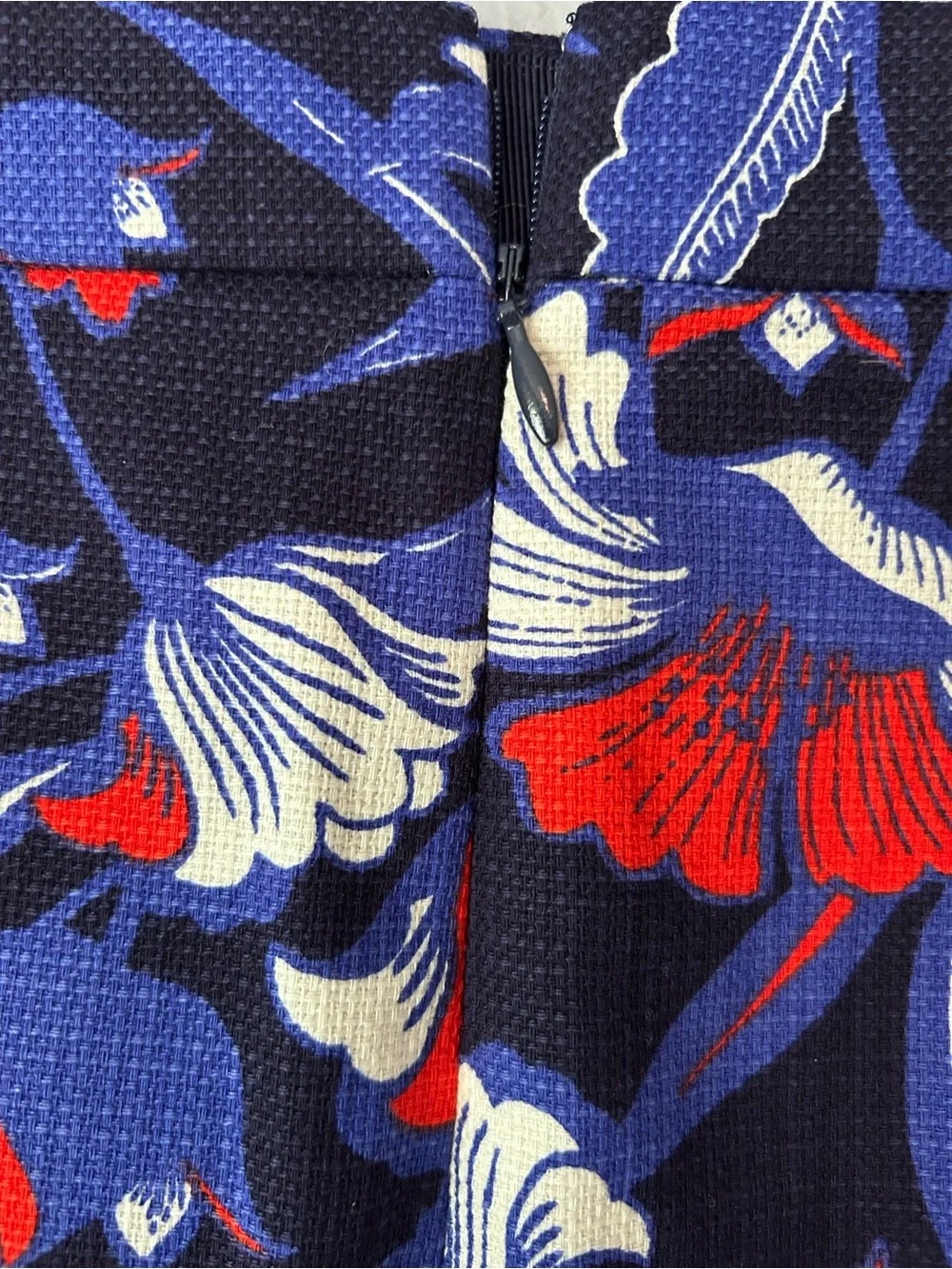 J Crew Red White & Blue Floral Mini Skirt Size 2